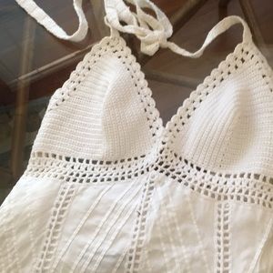 Perfect white crocheted BCBG Max Azria dress
